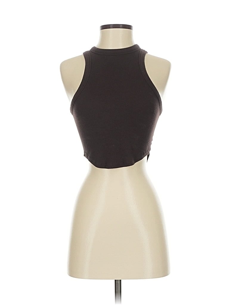 Pre-owned Unbranded Tank Top Brown Halter Neckline Tops