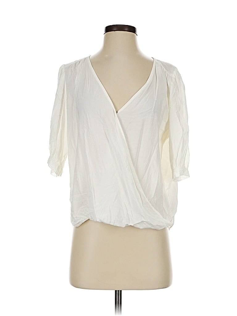 Pre-owned Velvet By Graham & Spencer Short Sleeve T-shirt In White