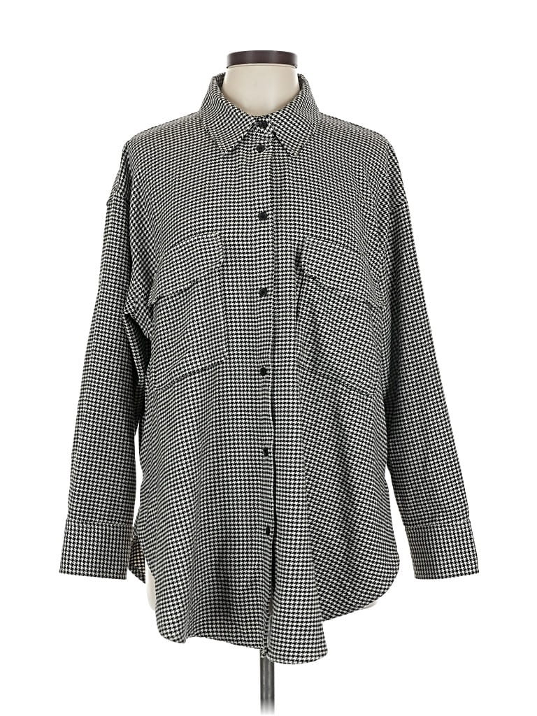 Pre-owned H&m Fleece Jacket In Gray