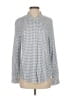 Soft Joie 100% Rayon Checkered-gingham Gray Long Sleeve Button-Down Shirt Size S - photo 1