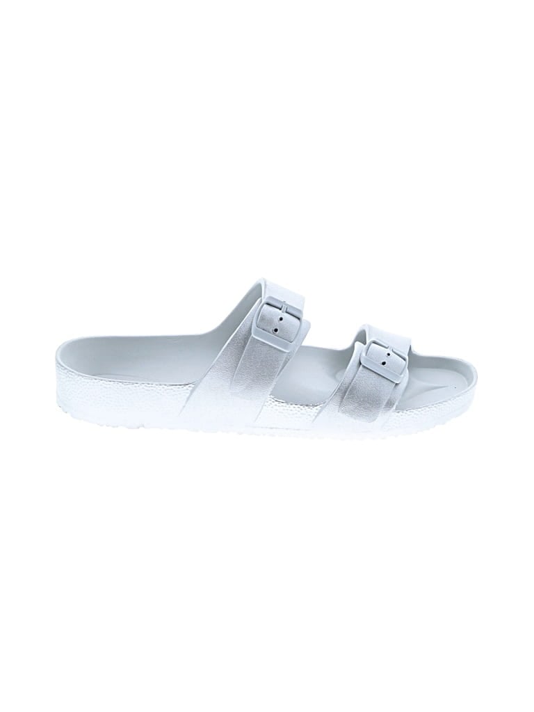 Pre-owned Shade & Shore Sandals In Silver