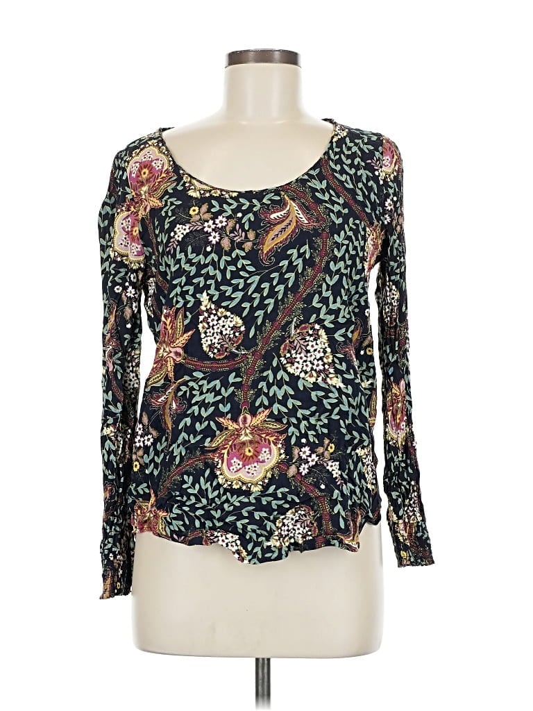 Pre-owned Ann Taylor Loft Long Sleeve Blouse In Black