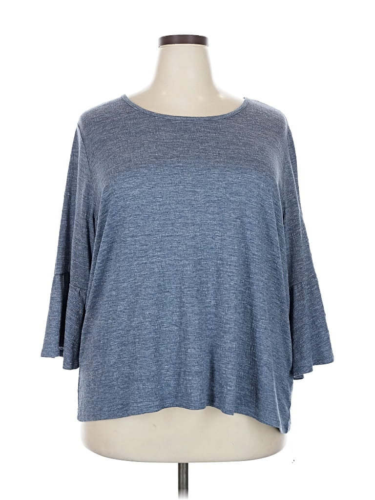 Pre-owned Cj Banks 3/4 Sleeve T-shirt In Blue