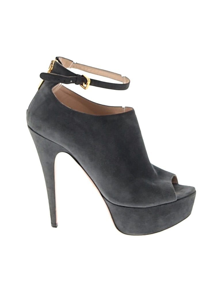 Pre-owned Prada Ankle Boots In Gray
