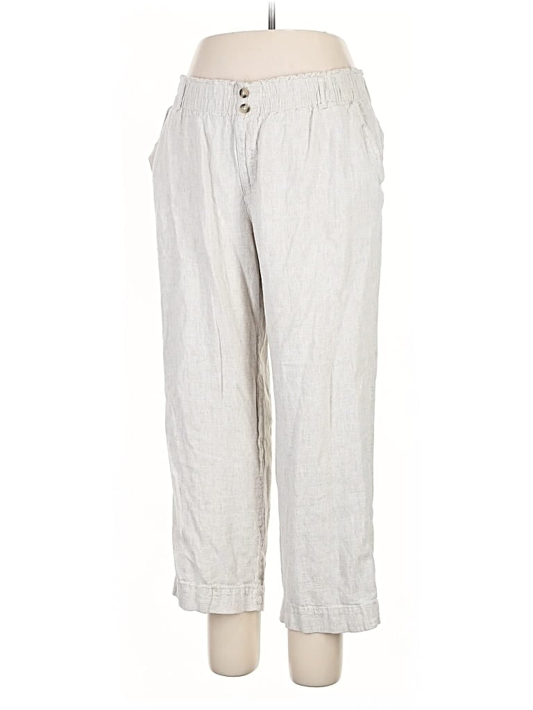 Pre-owned Briggs Linen Pants In Gray