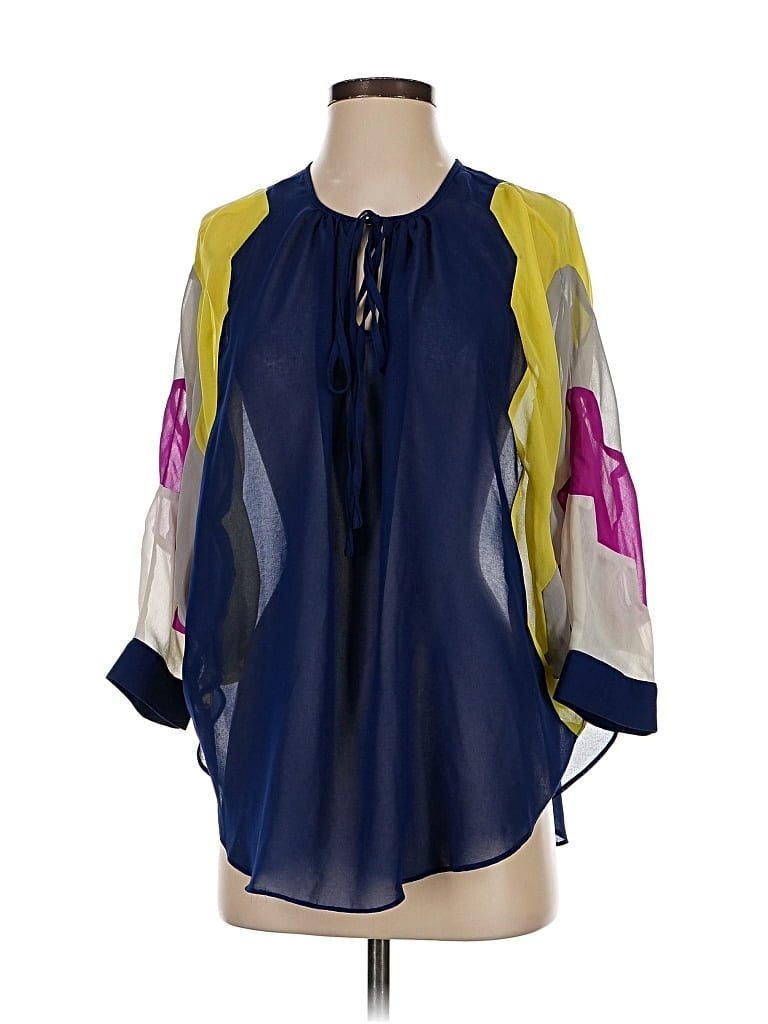 Pre-owned Fate 3/4 Sleeve Blouse In Blue