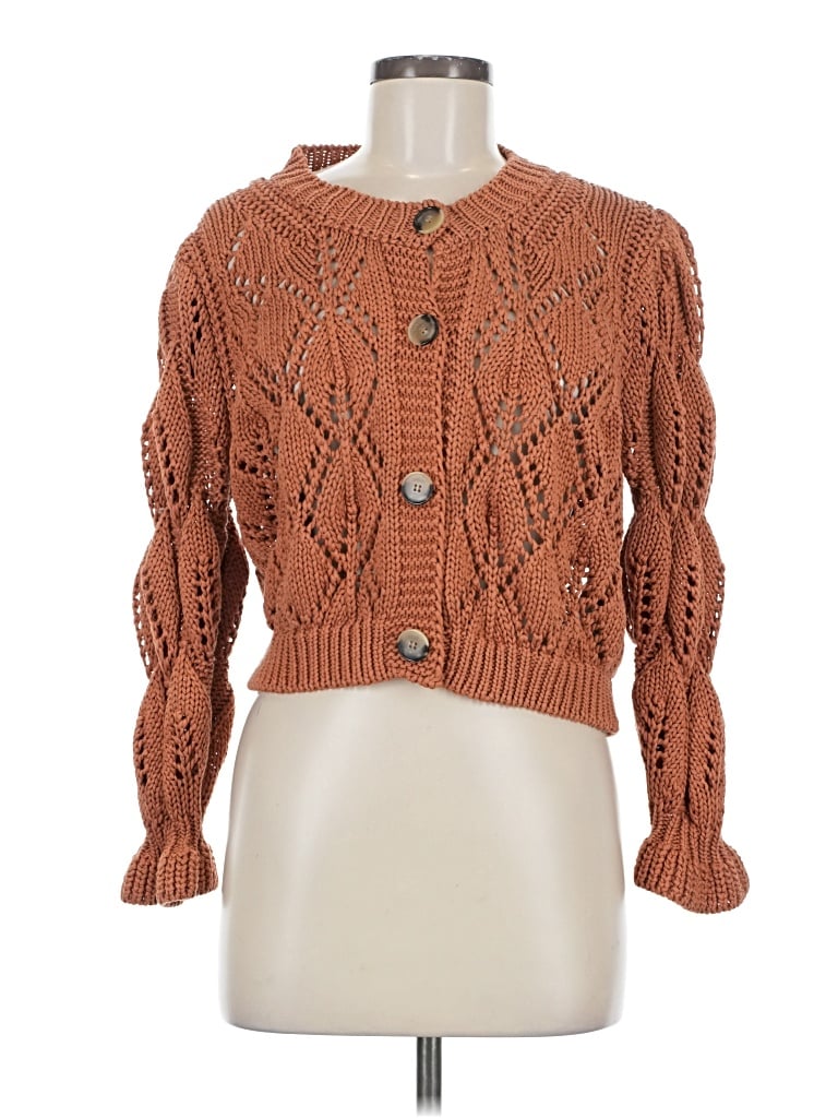 Pre-owned Ba&sh Cardigan Sweater In Brown