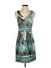 BCBGMAXAZRIA Print Teal Casual Dress Size XS - photo 1