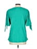 Ashley Blue Teal 3/4 Sleeve Blouse Size L - photo 2