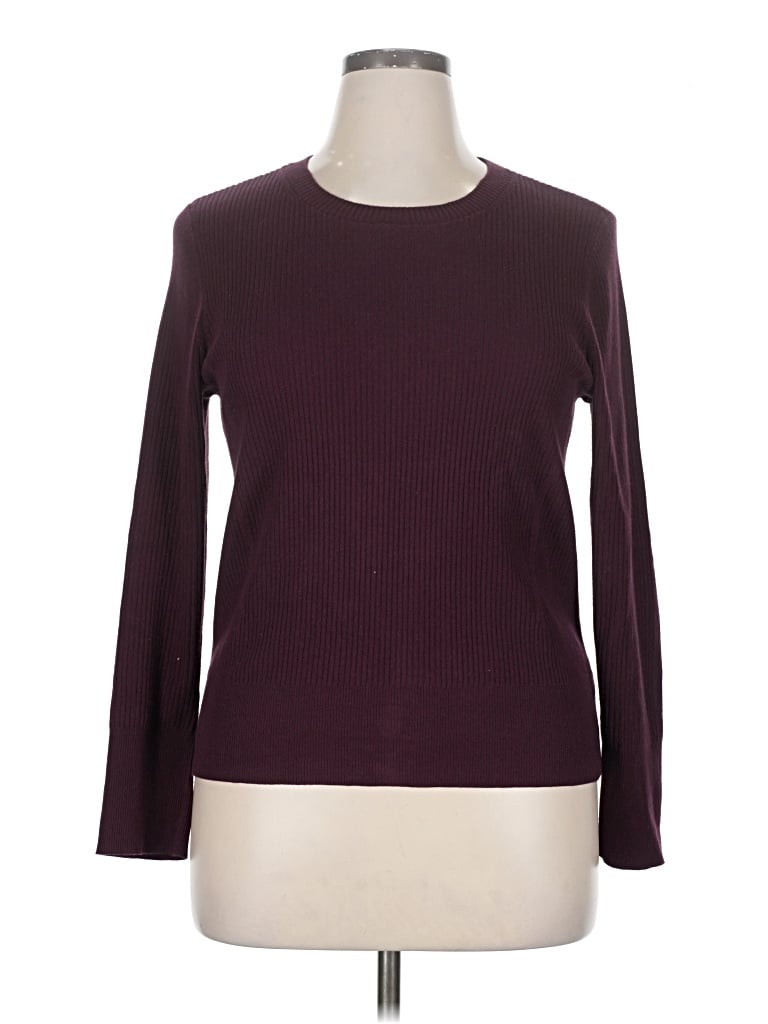 Pre-owned Talbots Pullover Sweater In Burgundy