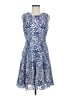 Tommy Hilfiger Paisley Blue Cocktail Dress Size 8 (petite) - photo 1