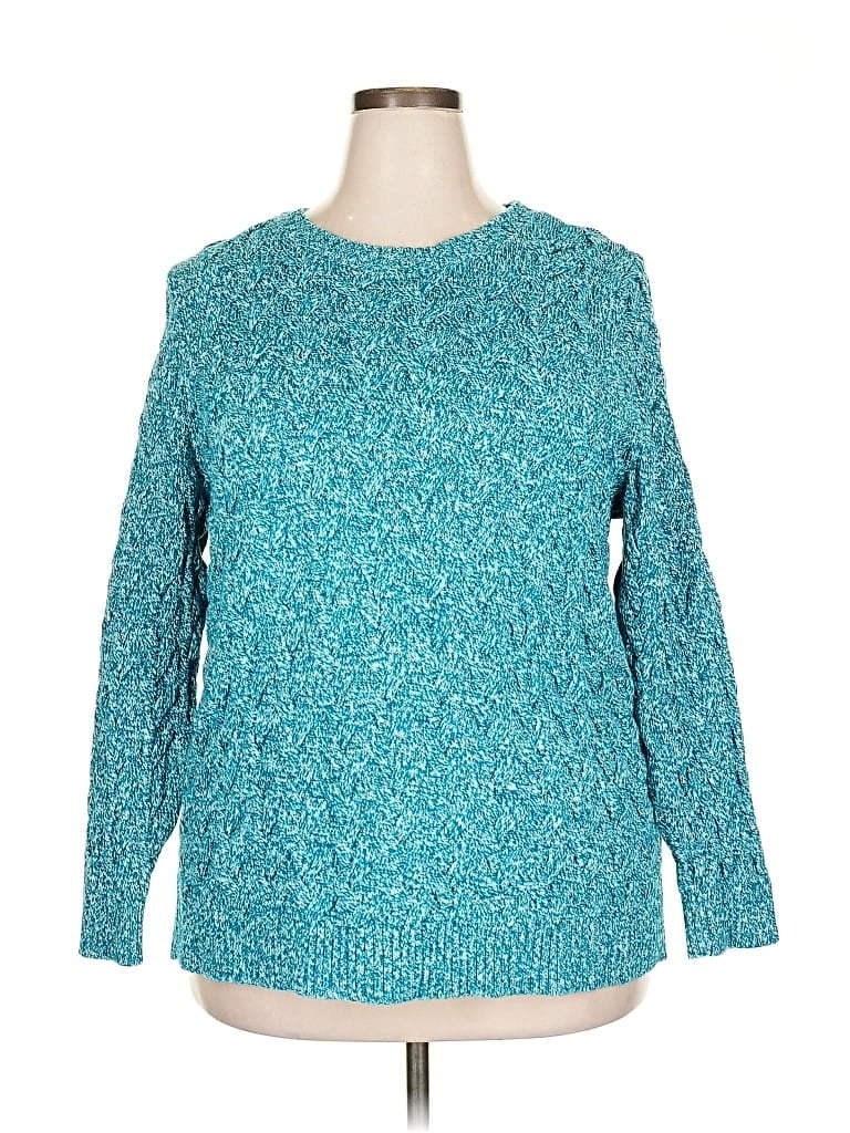 Pre-owned Lands' End Pullover Sweater In Blue