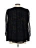 adyson parker 100% Polyester Black 3/4 Sleeve Blouse Size L - photo 2