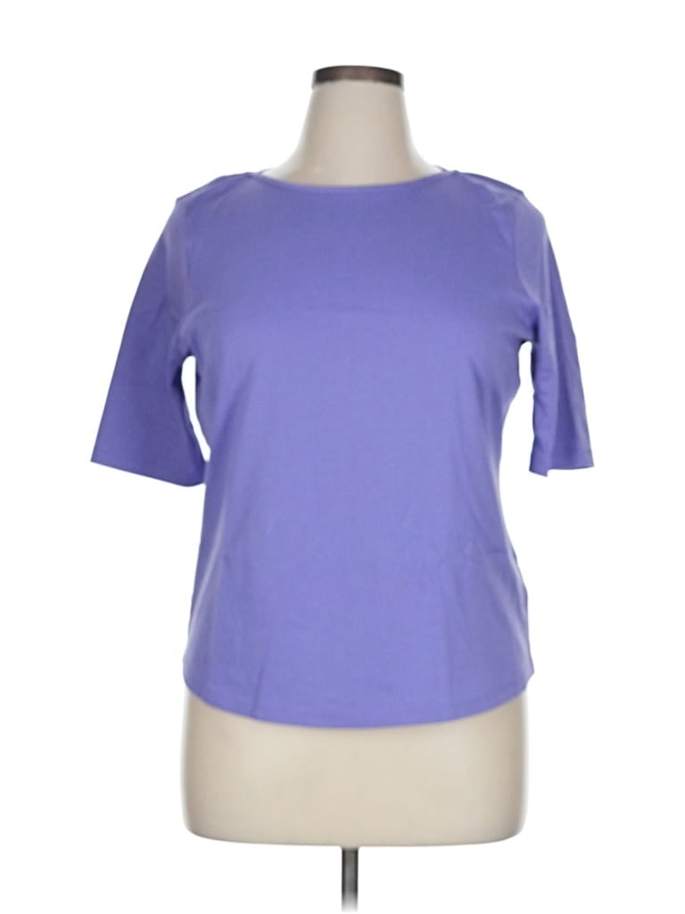 Pre-owned L.l.bean 3/4 Sleeve T-shirt In Purple