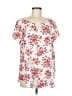 Torrid 100% Polyester White Short Sleeve Blouse Size Med Plus (00) - photo 1