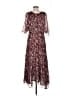 Warm 100% Polyester Paisley Burgundy Cocktail Dress Size 8 (3) - photo 2
