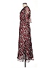 Warm 100% Polyester Paisley Burgundy Cocktail Dress Size 8 (3) - photo 5