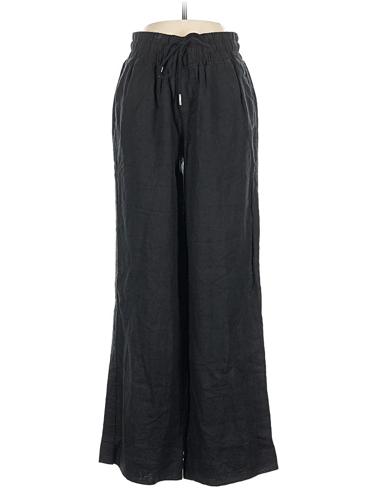 Pre-owned Quince Linen Pants In Black