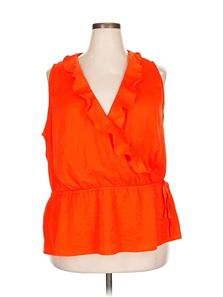 Pre-owned Vince Camuto Sleeveless Blouse In Orange