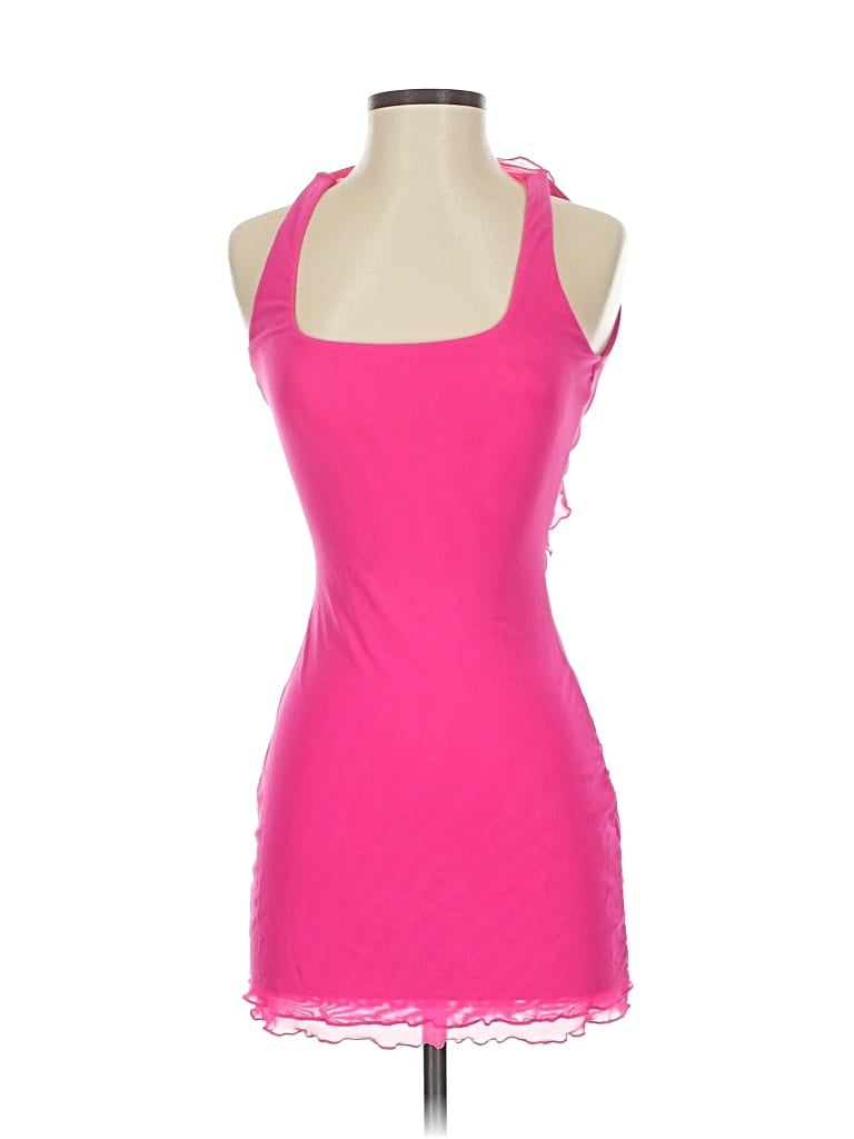 White Fox Cocktail Dress In Pink