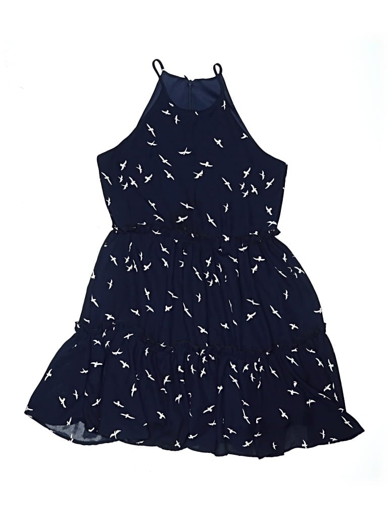 Pre-owned Un Deux Trois Kids' Dress In Blue