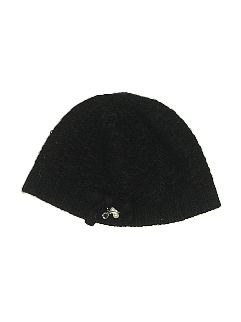 Pre-owned Juicy Couture Beanie Hat In Black