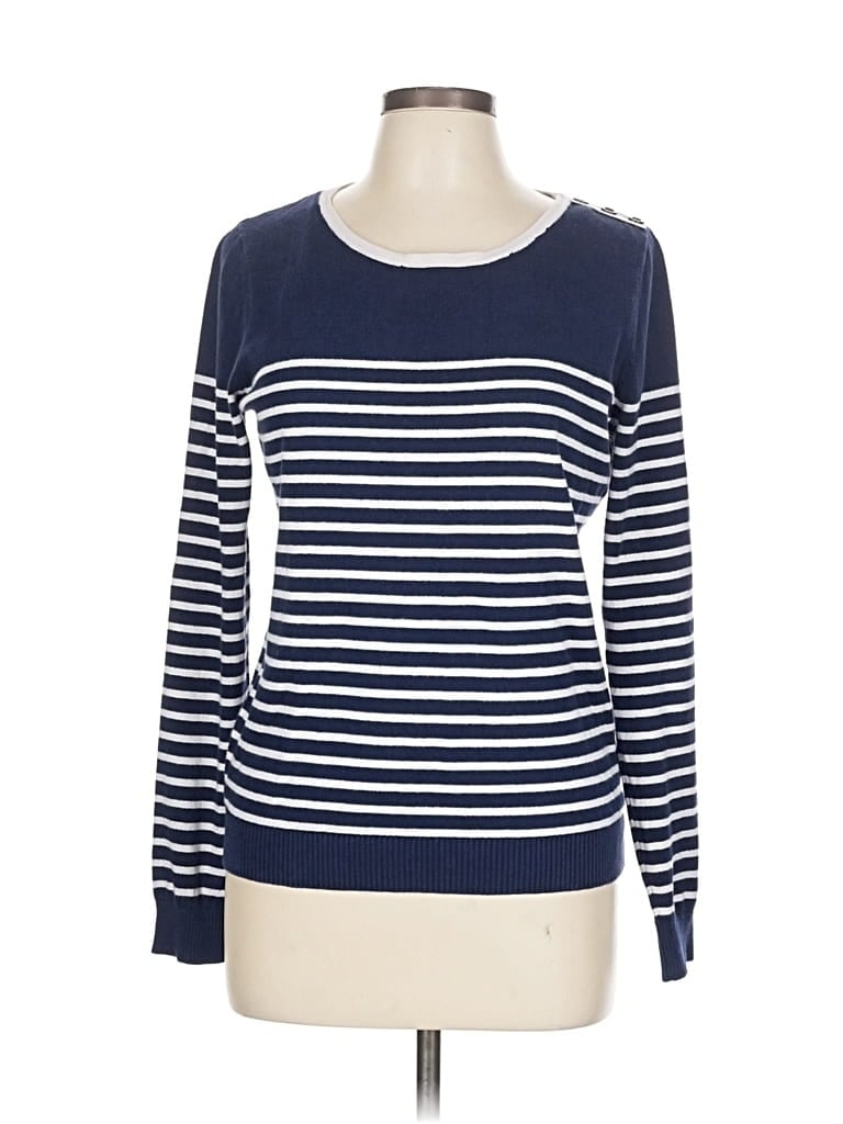 Pre-owned Forever 21 Long Sleeve T-shirt In Blue