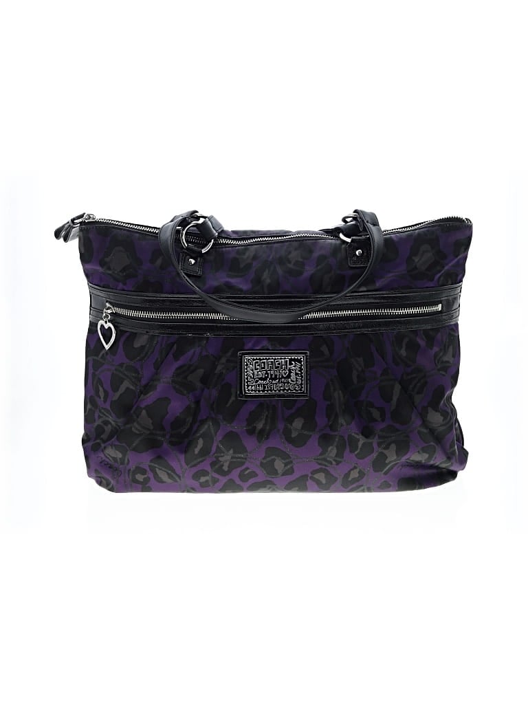 Pre-owned Coach Factory Shoulder Bag In Purple