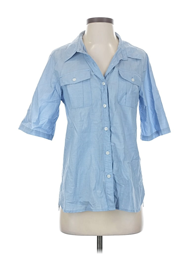 Pre-owned Patagonia 3/4 Sleeve Button Down Shirt In Blue