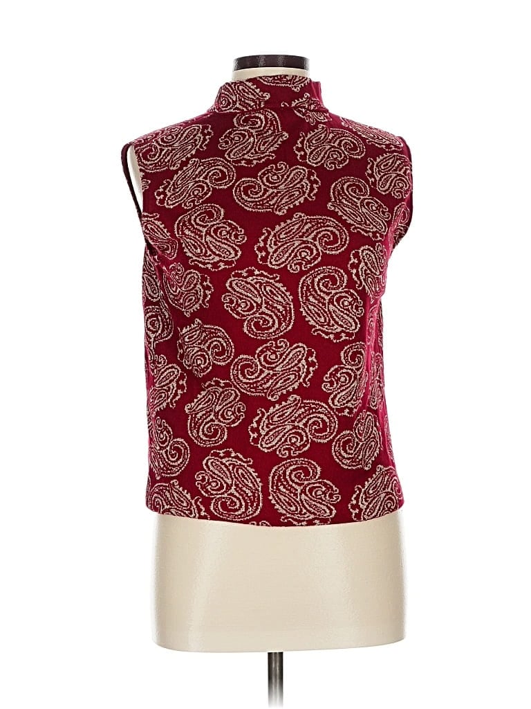 Pre-owned St John Sweater Vest In Burgundy