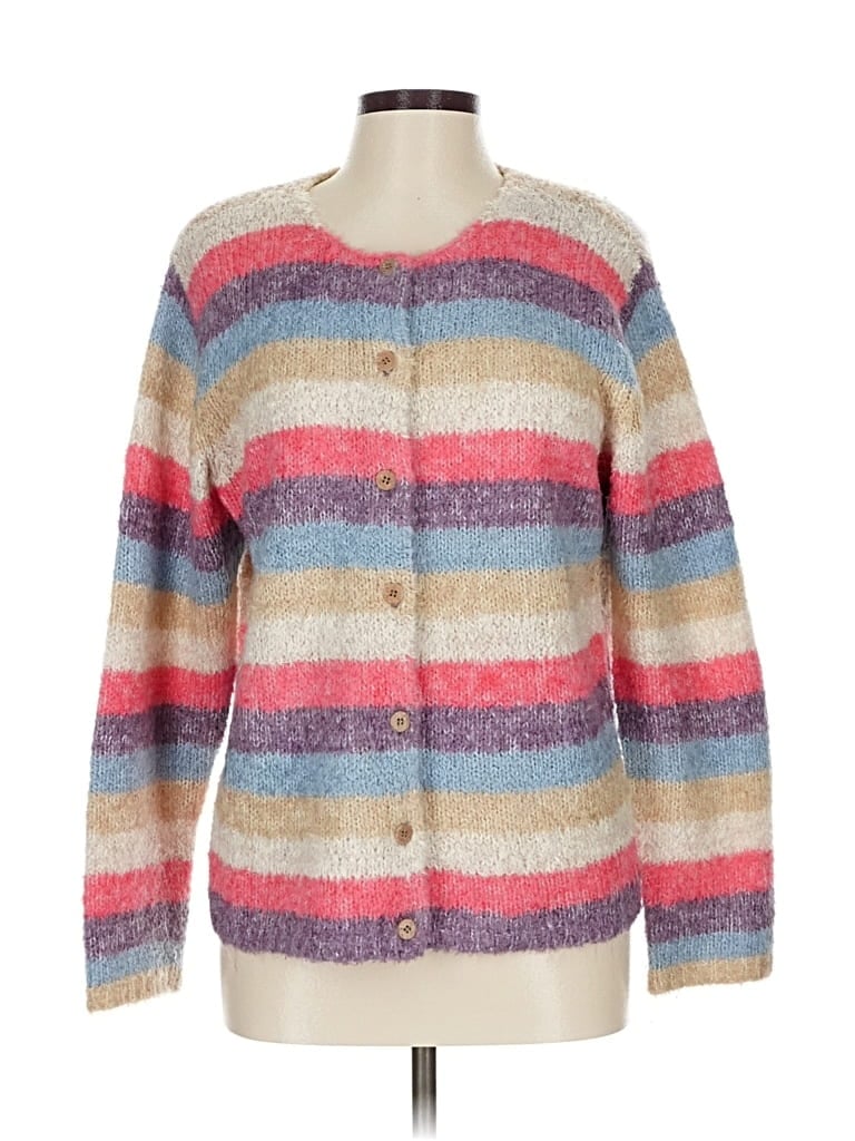 Pre-owned Christopher & Banks Cardigan Sweater In Pink