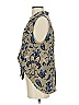 Caffé Marrakesh Blue Sleeveless Blouse Size S - photo 5