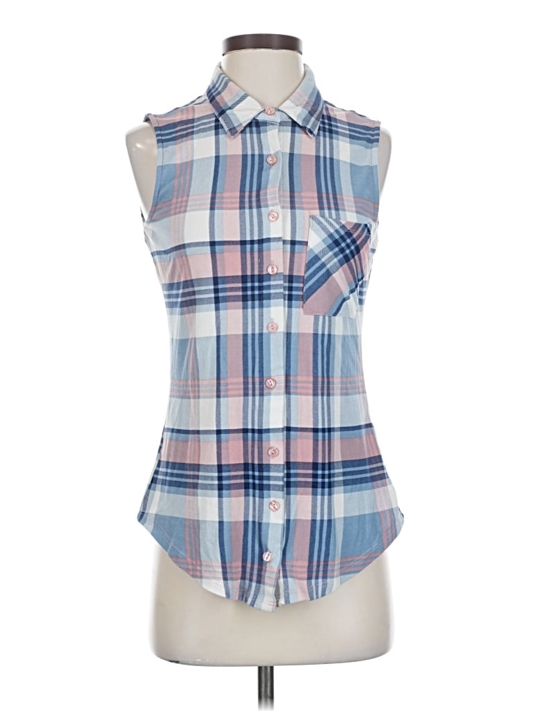 Pre-owned Derek Heart Sleeveless Blouse In Blue