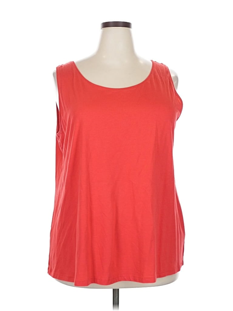 Pre-owned Jjill Sleeveless T-shirt In Red