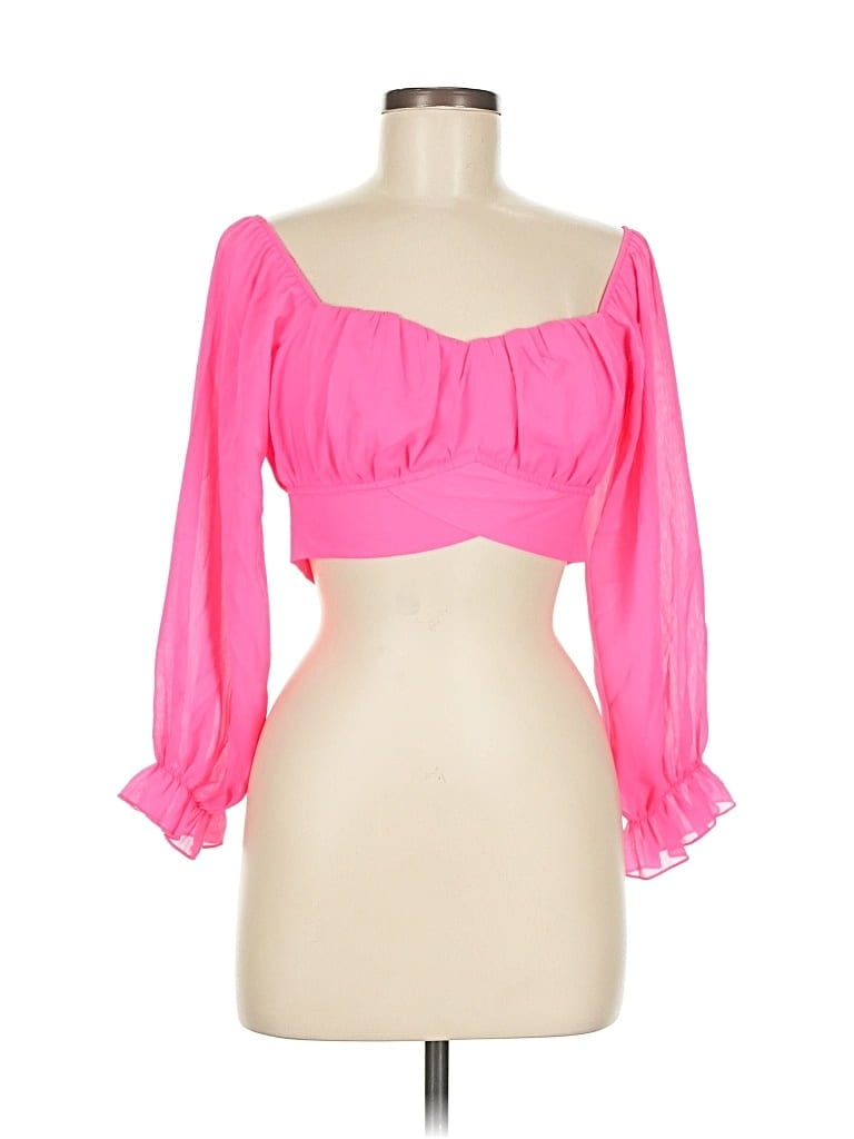 Pre-owned Lyaner 3/4 Sleeve Blouse In Pink