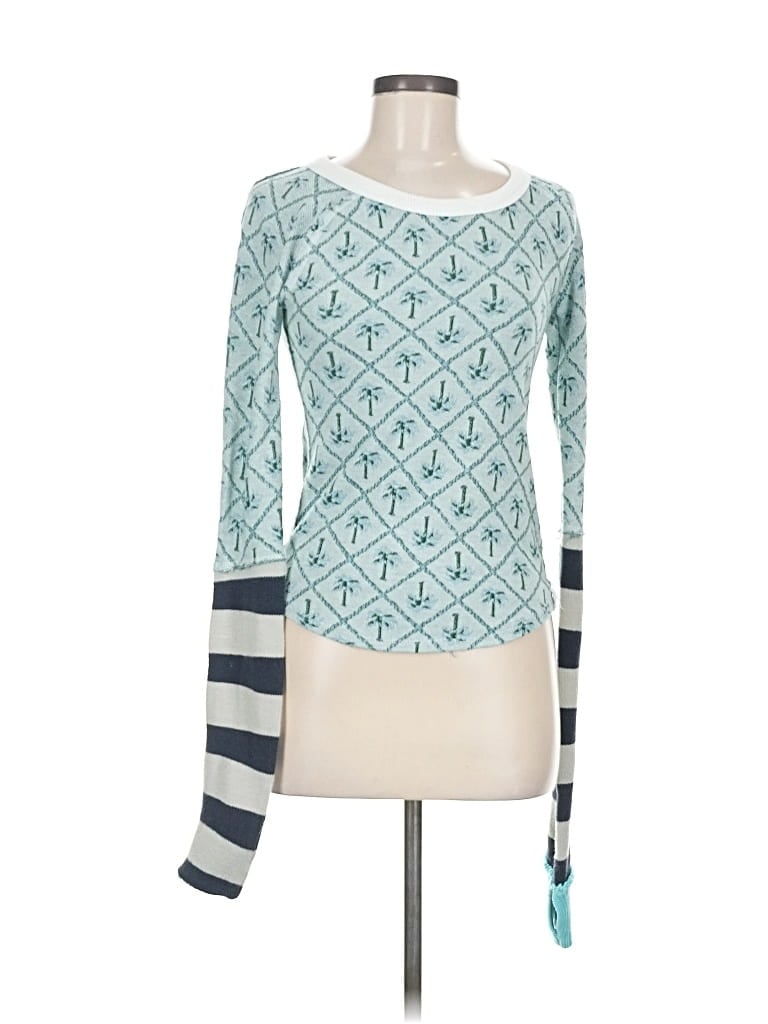 Pre-owned Free People Pullover Sweater In Green