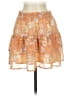 Le Lis 100% Polyester Paisley Orange Casual Skirt Size S - photo 1