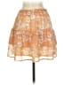 Le Lis 100% Polyester Paisley Orange Casual Skirt Size S - photo 2