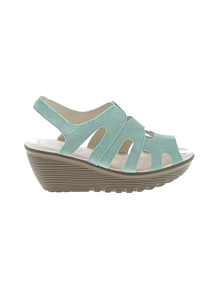 Pre-owned Skechers Sandals In Green