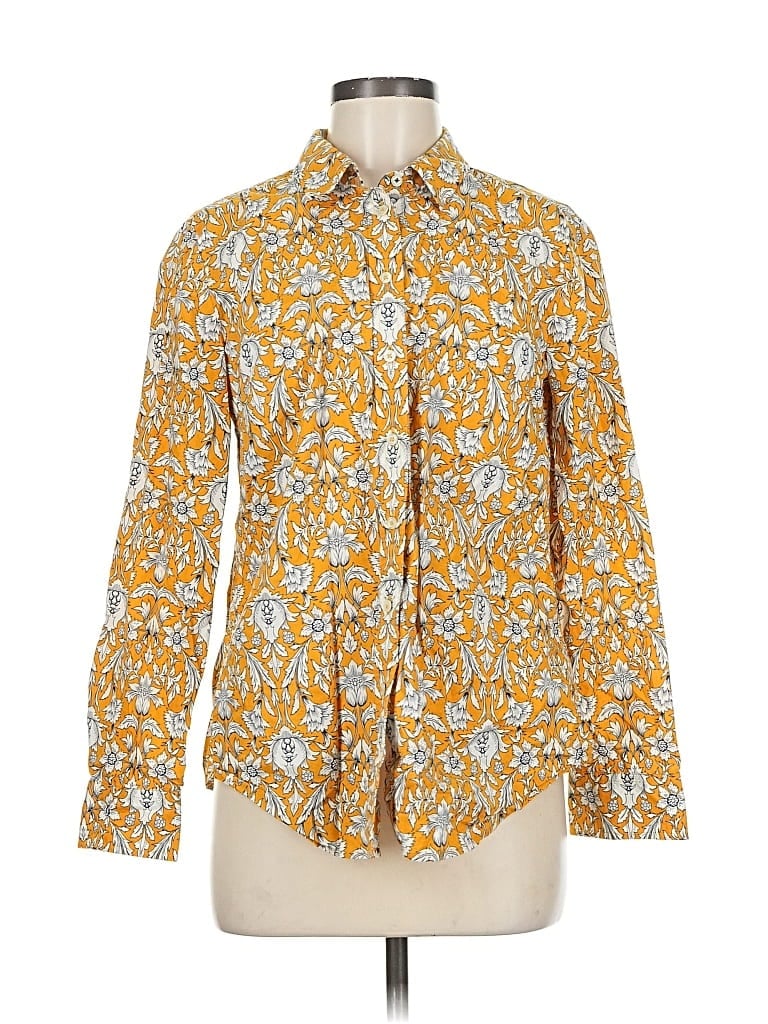 Pre-owned Talbots Long Sleeve Blouse In Yellow