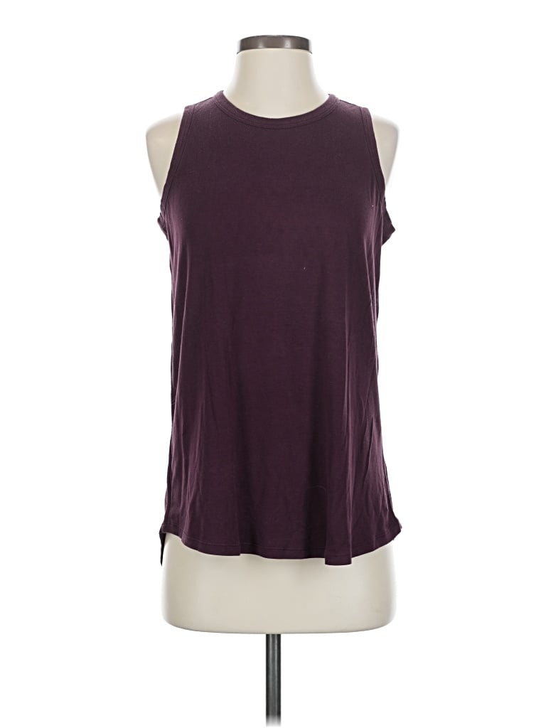 Pre-owned Athleta Sleeveless T-shirt In Burgundy