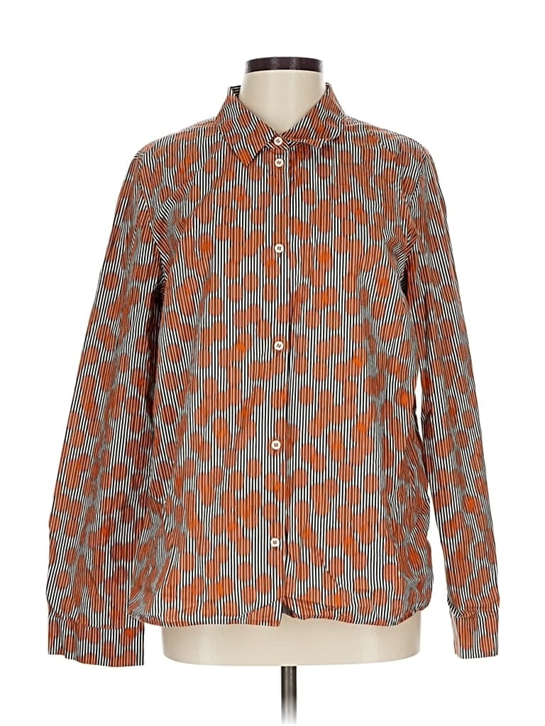 Pre-owned Cos Long Sleeve Button Down Shirt In Orange
