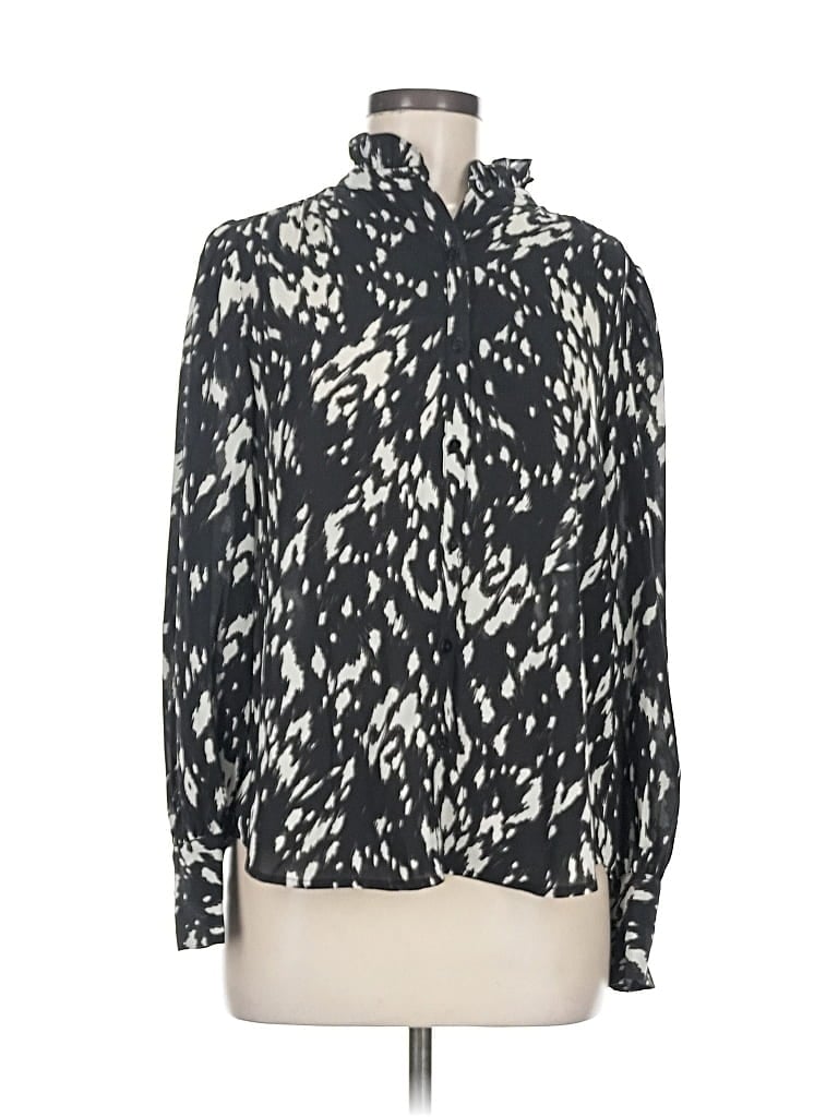 Pre-owned See U Soon Long Sleeve Blouse In Black