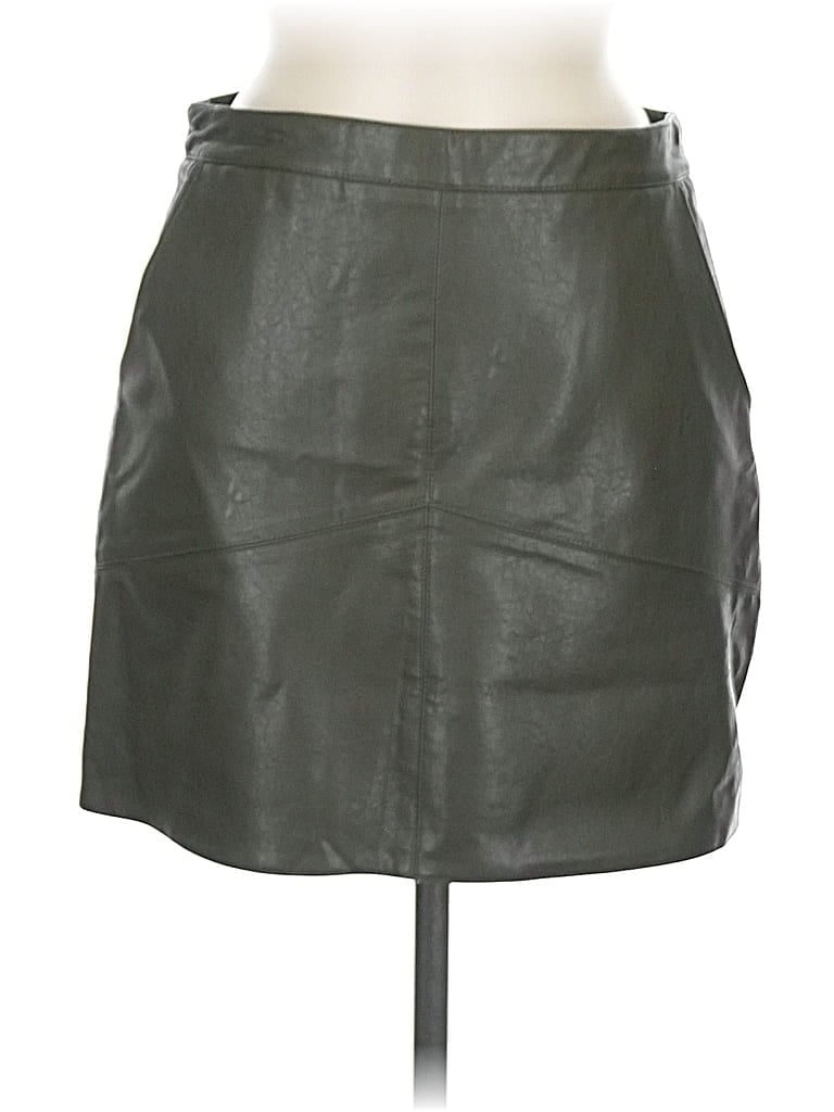 Pre-owned Lulus Faux Leather Skirt In Green