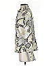Ann Taylor 100% Silk Paisley Silver Long Sleeve Silk Top Size S - photo 5