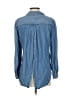 Aqua 100% Tencel Blue Long Sleeve Button-Down Shirt Size S - photo 2