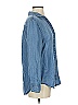 Aqua 100% Tencel Blue Long Sleeve Button-Down Shirt Size S - photo 4