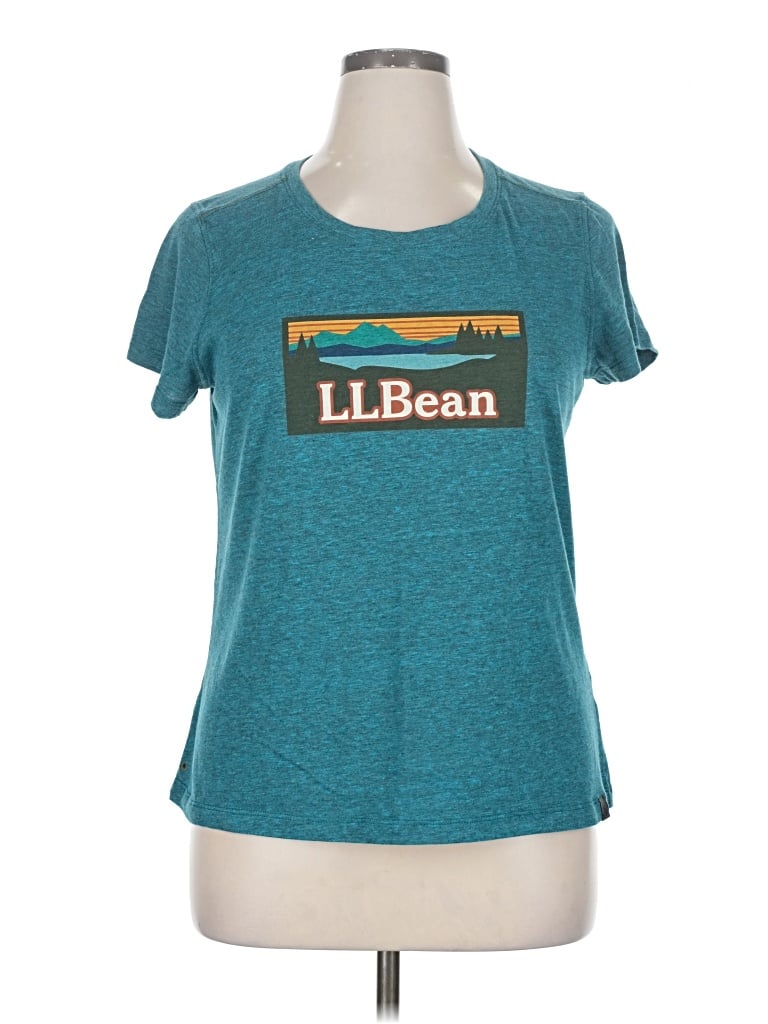 Pre-owned L.l.bean Short Sleeve T-shirt In Blue