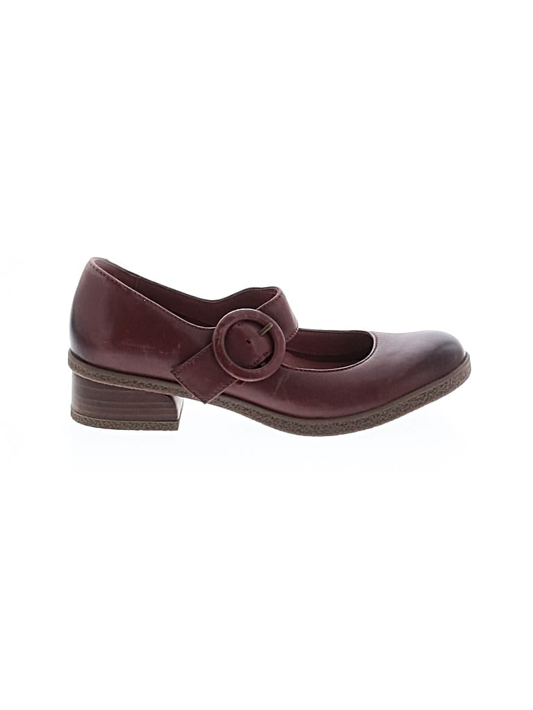 Pre-owned Dansko Flats In Burgundy