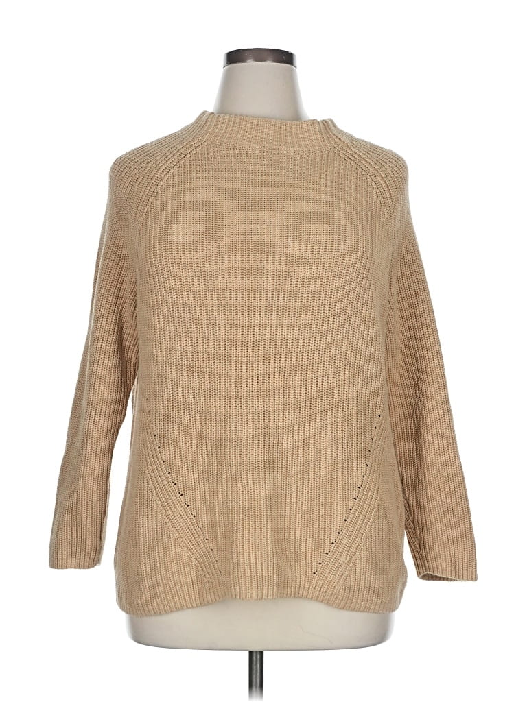 Pre-owned Lands' End Pullover Sweater In Brown